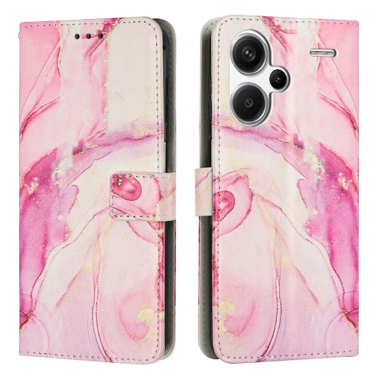 Painted Marble Pattern Leather Phone Case, For Redmi 13C 4G, For Redmi Note 13 Pro+, For Redmi Note 13 Pro 5G, For Redmi 12 4G / Redmi 12 5G / Note 12R