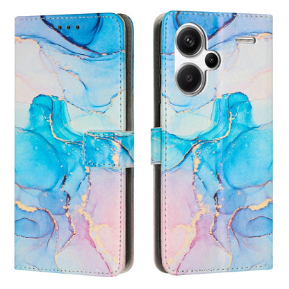 Painted Marble Pattern Leather Phone Case, For Redmi 13C 4G, For Redmi Note 13 Pro+, For Redmi Note 13 Pro 5G, For Redmi 12 4G / Redmi 12 5G / Note 12R