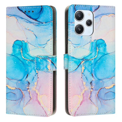 Painted Marble Pattern Leather Phone Case, For Redmi 13C 4G, For Redmi Note 13 Pro+, For Redmi Note 13 Pro 5G, For Redmi 12 4G / Redmi 12 5G / Note 12R