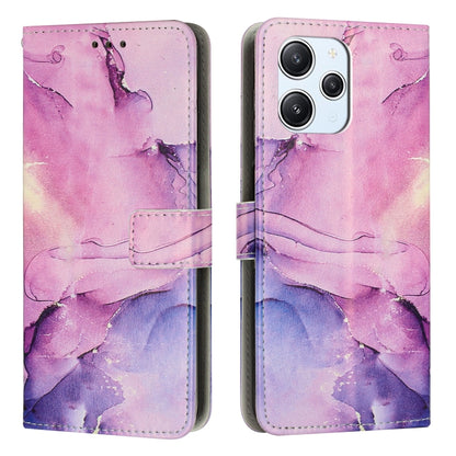 Painted Marble Pattern Leather Phone Case, For Redmi 13C 4G, For Redmi Note 13 Pro+, For Redmi Note 13 Pro 5G, For Redmi 12 4G / Redmi 12 5G / Note 12R