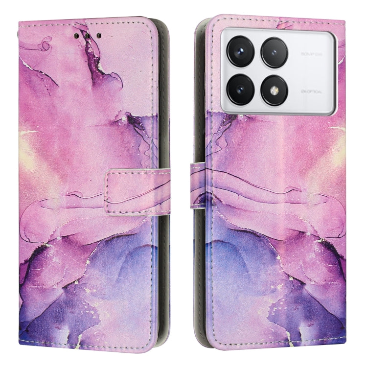 Painted Marble Pattern Leather Phone Case, For Redmi 14C 4G / A3 Pro, For Redmi Note 14 5G Global, For Redmi Note 14 Pro 5G Global, For Redmi K70 Pro / K70