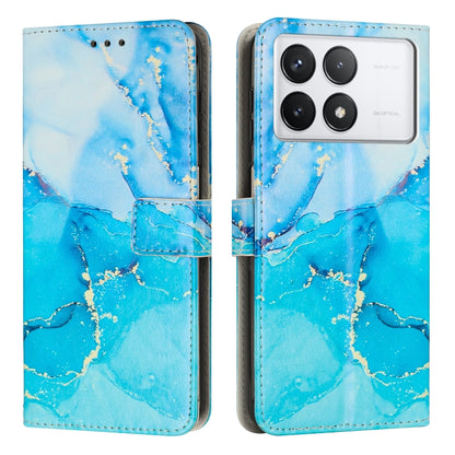Painted Marble Pattern Leather Phone Case, For Redmi Note 13 Pro 4G, For Redmi Note 13 4G, For Redmi K70E, For Redmi Note 13 5G
