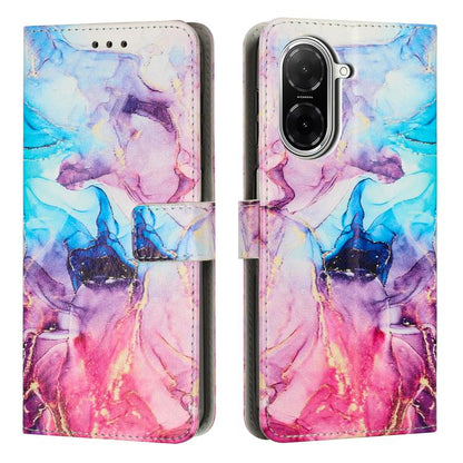 Painted Marble Pattern Leather Phone Case, For Redmi 15 5G / 4G EU 171mm, For Redmi 15C 5G / 4G Global 171mm, For Redmi A5 4G 171.7mm / Poco C71, For Redmi K80 / K80 Pro