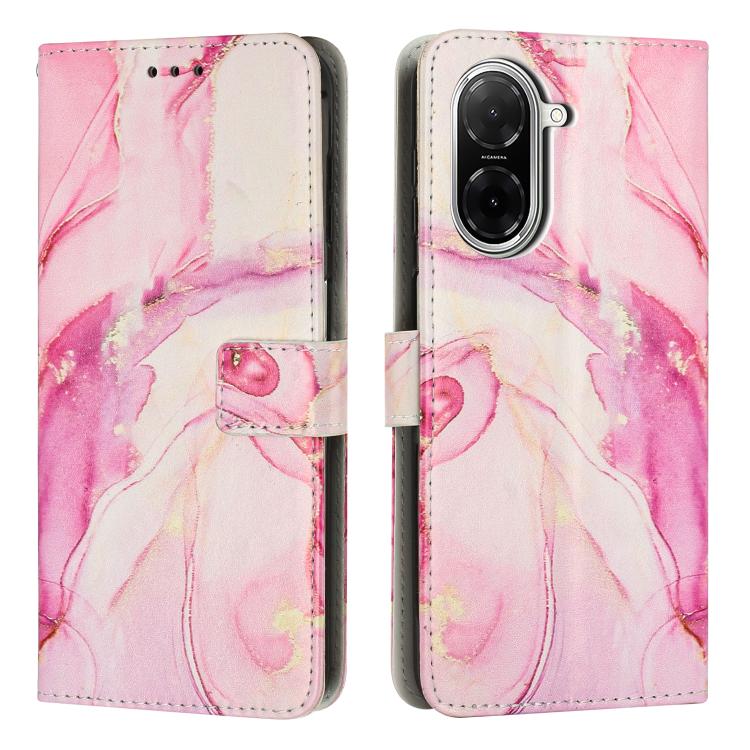 Painted Marble Pattern Leather Phone Case, For Redmi 15 5G / 4G EU 171mm, For Redmi 15C 5G / 4G Global 171mm, For Redmi A5 4G 171.7mm / Poco C71, For Redmi K80 / K80 Pro