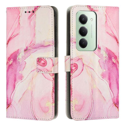 Painted Marble Pattern Leather Phone Case, For Redmi 15 5G / 4G EU 171mm, For Redmi 15C 5G / 4G Global 171mm, For Redmi A5 4G 171.7mm / Poco C71, For Redmi K80 / K80 Pro