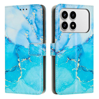Painted Marble Pattern Leather Phone Case, For Redmi K90 / Poco F8 Pro, For Redmi Note 15 Pro 5G Global 163.6mm, For Redmi 15C 5G / 4G EU 173mm / Poco C85 5G, For Redmi 15 5G Global / 15 4G SEA 169.5mm