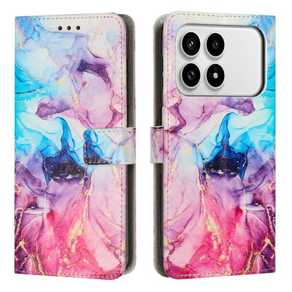 Painted Marble Pattern Leather Phone Case, For Redmi K90 / Poco F8 Pro, For Redmi Note 15 Pro 5G Global 163.6mm, For Redmi 15C 5G / 4G EU 173mm / Poco C85 5G, For Redmi 15 5G Global / 15 4G SEA 169.5mm