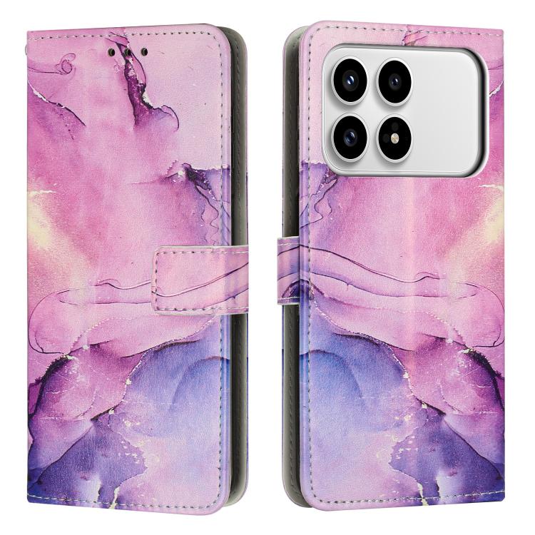 Painted Marble Pattern Leather Phone Case, For Redmi K90 / Poco F8 Pro, For Redmi Note 15 Pro 5G Global 163.6mm, For Redmi 15C 5G / 4G EU 173mm / Poco C85 5G, For Redmi 15 5G Global / 15 4G SEA 169.5mm