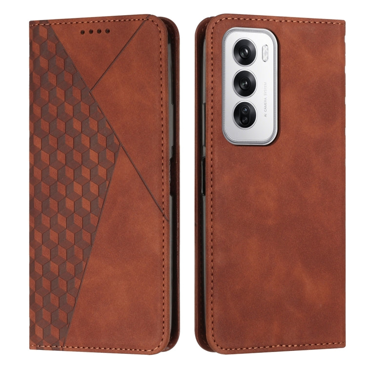 Diamond Splicing Skin Feel Magnetic Leather Phone Case, For OPPO Reno12 Pro Global, For OPPO Reno12 5G Global, For OPPO A3 Pro China, For OPPO A3 Pro Global