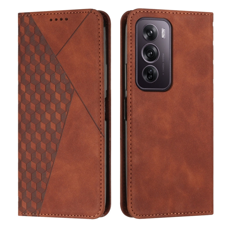 Diamond Splicing Skin Feel Magnetic Leather Phone Case, For OPPO Reno12 Pro Global, For OPPO Reno12 5G Global, For OPPO A3 Pro China, For OPPO A3 Pro Global