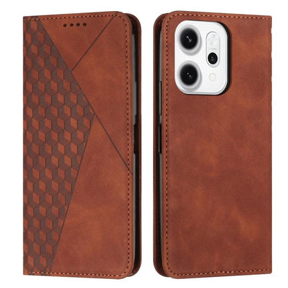 Diamond Splicing Skin Feel Magnetic Leather Phone Case, For OPPO Reno14 Global / Reno14 F 5G, For OPPO A5x 5G Global, For OPPO Reno14 Pro Global, For OPPO A5 Pro 5G Global