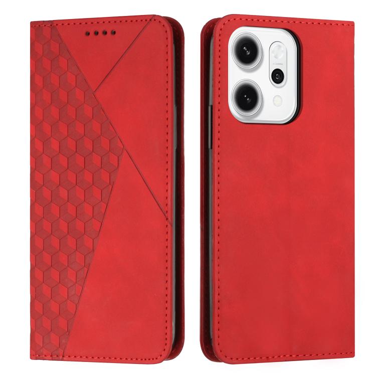 Diamond Splicing Skin Feel Magnetic Leather Phone Case, For OPPO Reno14 Global / Reno14 F 5G, For OPPO A5x 5G Global, For OPPO Reno14 Pro Global, For OPPO A5 Pro 5G Global