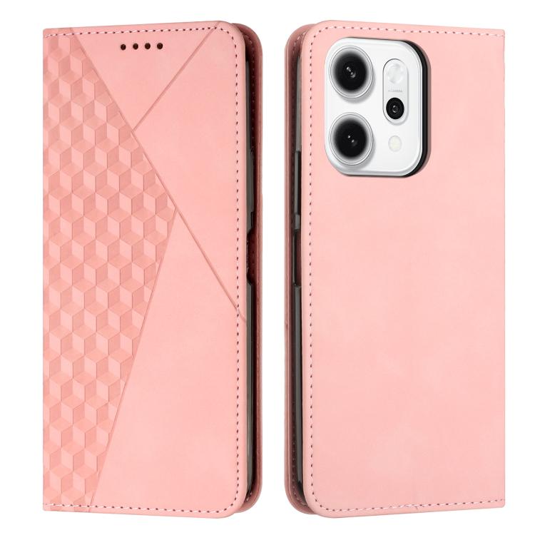Diamond Splicing Skin Feel Magnetic Leather Phone Case, For OPPO Reno14 Global / Reno14 F 5G, For OPPO A5x 5G Global, For OPPO Reno14 Pro Global, For OPPO A5 Pro 5G Global