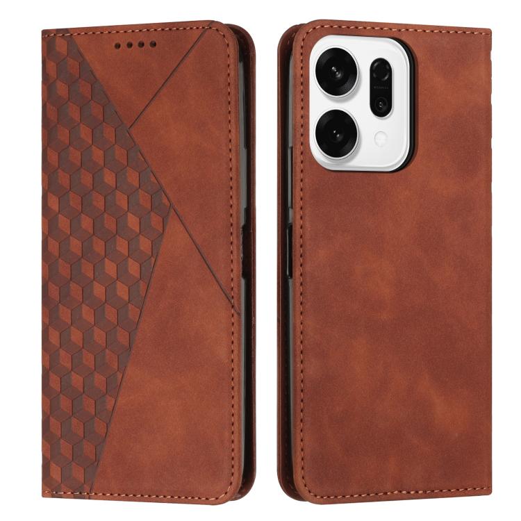 Diamond Splicing Skin Feel Magnetic Leather Phone Case, For OPPO Reno14 Global / Reno14 F 5G, For OPPO A5x 5G Global, For OPPO Reno14 Pro Global, For OPPO A5 Pro 5G Global