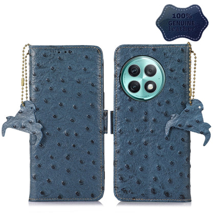 Ostrich Pattern Genuine Leather RFID Phone Case, For OnePlus Ace 6 Ultra, For OnePlus 15T, For OnePlus 15R 5G/Ace 6/Ace 6T 5G, For OnePlus 15, For OnePlus 12, For OnePlus Ace 2 Pro