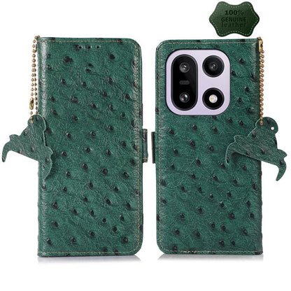 Ostrich Pattern Genuine Leather RFID Phone Case, For OnePlus Ace 6 Ultra, For OnePlus 15T, For OnePlus 15R 5G/Ace 6/Ace 6T 5G, For OnePlus 15, For OnePlus 12, For OnePlus Ace 2 Pro