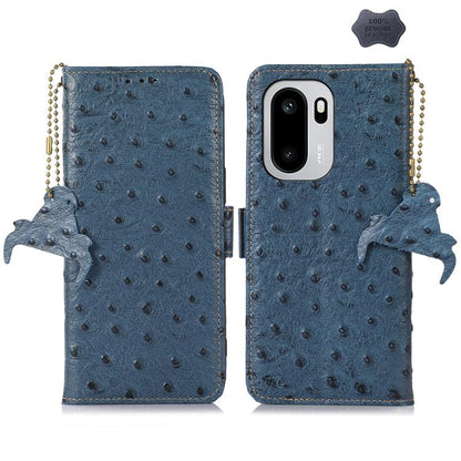 Ostrich Pattern Genuine Leather RFID Phone Case, For OnePlus Ace 6 Ultra, For OnePlus 15T, For OnePlus 15R 5G/Ace 6/Ace 6T 5G, For OnePlus 15, For OnePlus 12, For OnePlus Ace 2 Pro