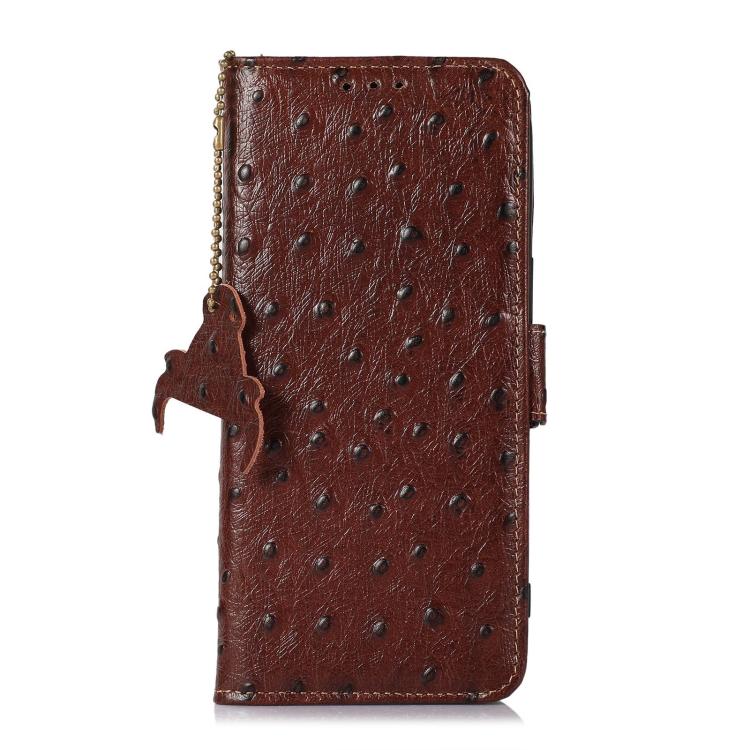 Ostrich Pattern Genuine Leather RFID Phone Case, For OnePlus Ace 6 Ultra, For OnePlus 15T, For OnePlus 15R 5G/Ace 6/Ace 6T 5G, For OnePlus 15, For OnePlus 12, For OnePlus Ace 2 Pro