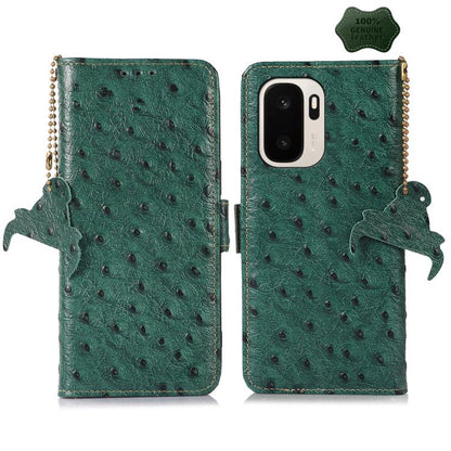 Ostrich Pattern Genuine Leather RFID Phone Case, For OnePlus Ace 6 Ultra, For OnePlus 15T, For OnePlus 15R 5G/Ace 6/Ace 6T 5G, For OnePlus 15, For OnePlus 12, For OnePlus Ace 2 Pro