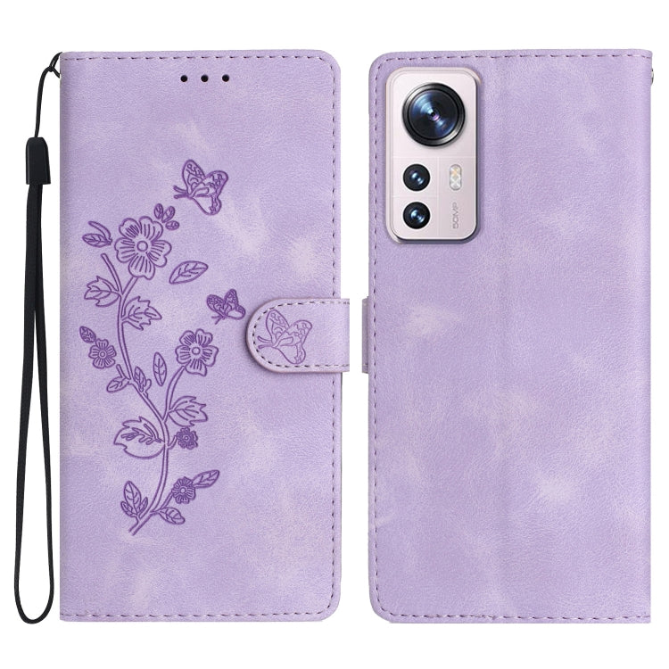 Flower Butterfly Embossing Pattern Leather Phone Case, For Xiaomi 12 Pro, For Xiaomi Redmi A1, For Xiaomi Redmi Note 11 Pro 5G Global, For Xiaomi 12 Lite