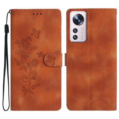 Flower Butterfly Embossing Pattern Leather Phone Case, For Xiaomi 12 Pro, For Xiaomi Redmi A1, For Xiaomi Redmi Note 11 Pro 5G Global, For Xiaomi 12 Lite