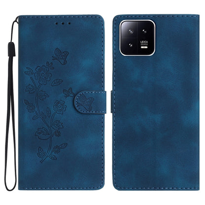 Flower Butterfly Embossing Pattern Leather Phone Case, For Xiaomi Redmi Note 12 5G, For Xiaomi 13 Pro, For Xiaomi 13, For Xiaomi 12T / 12T Pro