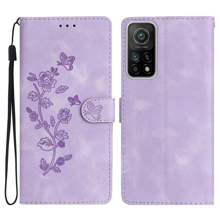 Flower Butterfly Embossing Pattern Leather Phone Case, For Xiaomi Redmi Note 9 5G / Note 9T, For Xiaomi Mi 10T Lite 5G, For Xiaomi Mi 10T 5G / 10T Pro 5G, For Xiaomi Redmi 9A