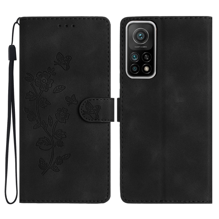 Flower Butterfly Embossing Pattern Leather Phone Case, For Xiaomi Redmi Note 9 5G / Note 9T, For Xiaomi Mi 10T Lite 5G, For Xiaomi Mi 10T 5G / 10T Pro 5G, For Xiaomi Redmi 9A