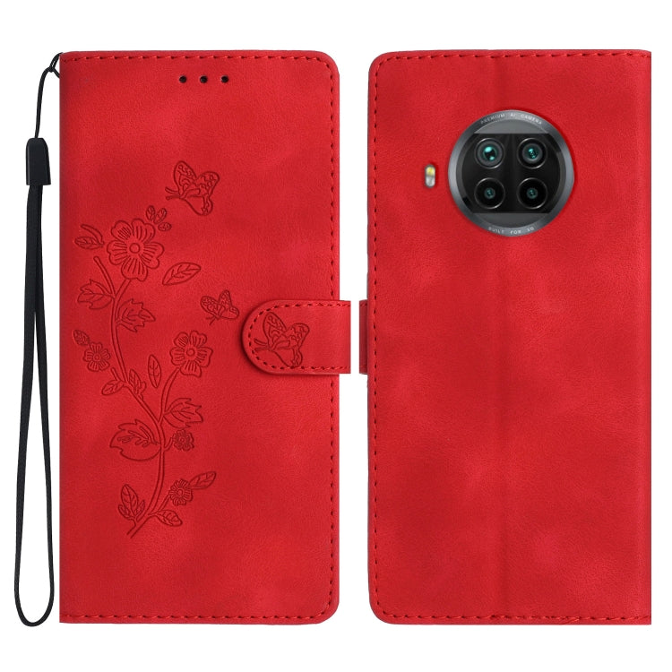 Flower Butterfly Embossing Pattern Leather Phone Case, For Xiaomi Redmi Note 9 5G / Note 9T, For Xiaomi Mi 10T Lite 5G, For Xiaomi Mi 10T 5G / 10T Pro 5G, For Xiaomi Redmi 9A
