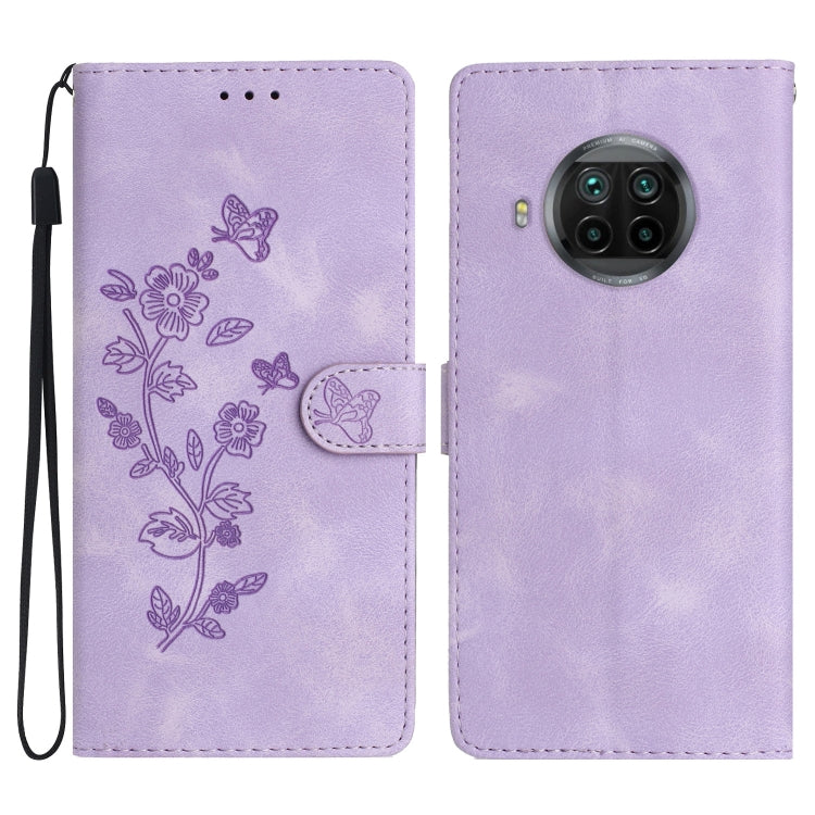 Flower Butterfly Embossing Pattern Leather Phone Case, For Xiaomi Redmi Note 9 5G / Note 9T, For Xiaomi Mi 10T Lite 5G, For Xiaomi Mi 10T 5G / 10T Pro 5G, For Xiaomi Redmi 9A