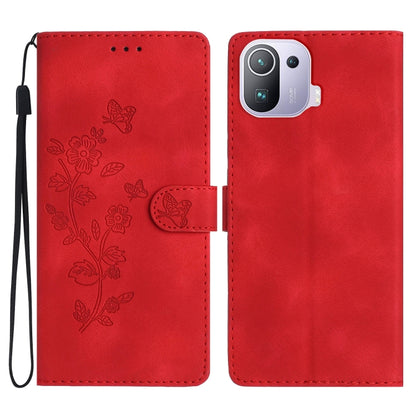 Flower Butterfly Embossing Pattern Leather Phone Case, For Xiaomi Redmi 10, For Xiaomi Mi 11 Lite, For Xiaomi Mi 11 Ultra, For Xiaomi Mi 11 Pro