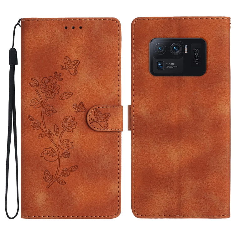 Flower Butterfly Embossing Pattern Leather Phone Case, For Xiaomi Redmi 10, For Xiaomi Mi 11 Lite, For Xiaomi Mi 11 Ultra, For Xiaomi Mi 11 Pro