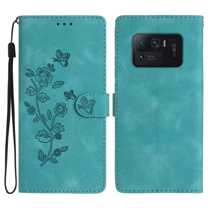Flower Butterfly Embossing Pattern Leather Phone Case, For Xiaomi Redmi 10, For Xiaomi Mi 11 Lite, For Xiaomi Mi 11 Ultra, For Xiaomi Mi 11 Pro