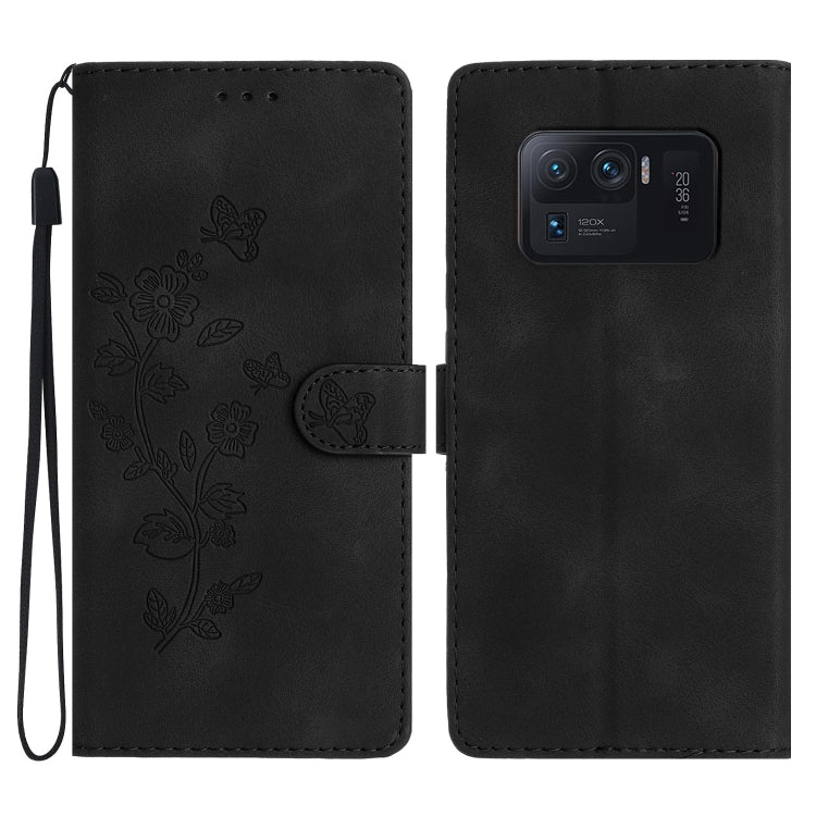 Flower Butterfly Embossing Pattern Leather Phone Case, For Xiaomi Redmi 10, For Xiaomi Mi 11 Lite, For Xiaomi Mi 11 Ultra, For Xiaomi Mi 11 Pro