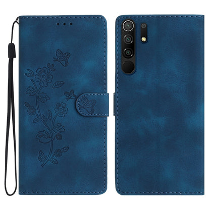 Flower Butterfly Embossing Pattern Leather Phone Case, For Xiaomi Redmi 9, For Xiaomi Redmi 9C, For Xiaomi Redmi Note 8T