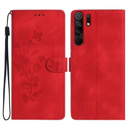 Flower Butterfly Embossing Pattern Leather Phone Case, For Xiaomi Redmi 9, For Xiaomi Redmi 9C, For Xiaomi Redmi Note 8T