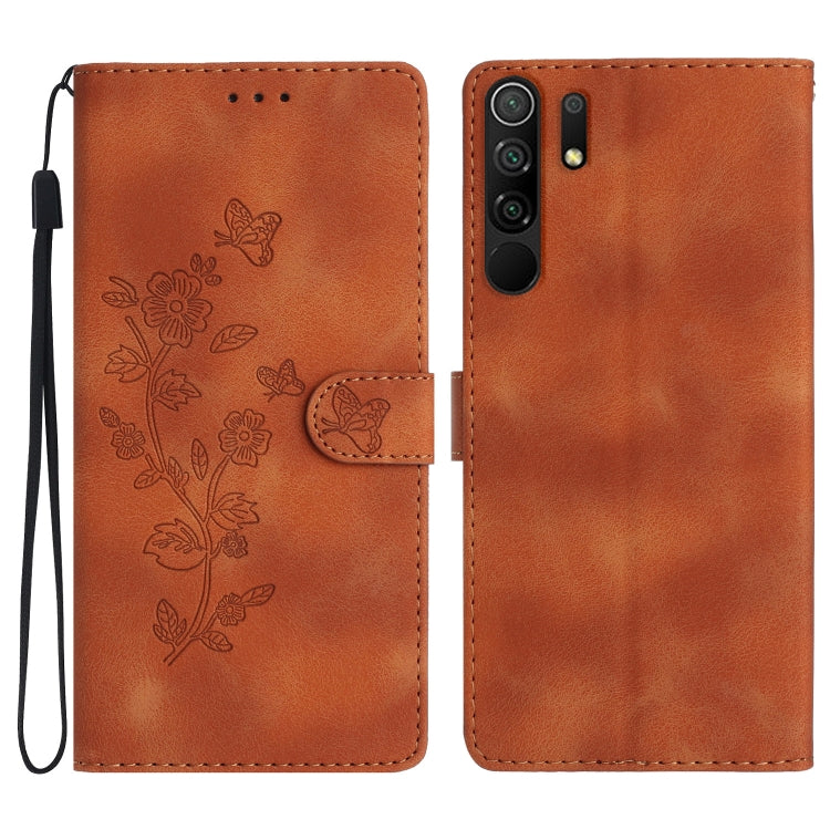Flower Butterfly Embossing Pattern Leather Phone Case, For Xiaomi Redmi 9, For Xiaomi Redmi 9C, For Xiaomi Redmi Note 8T