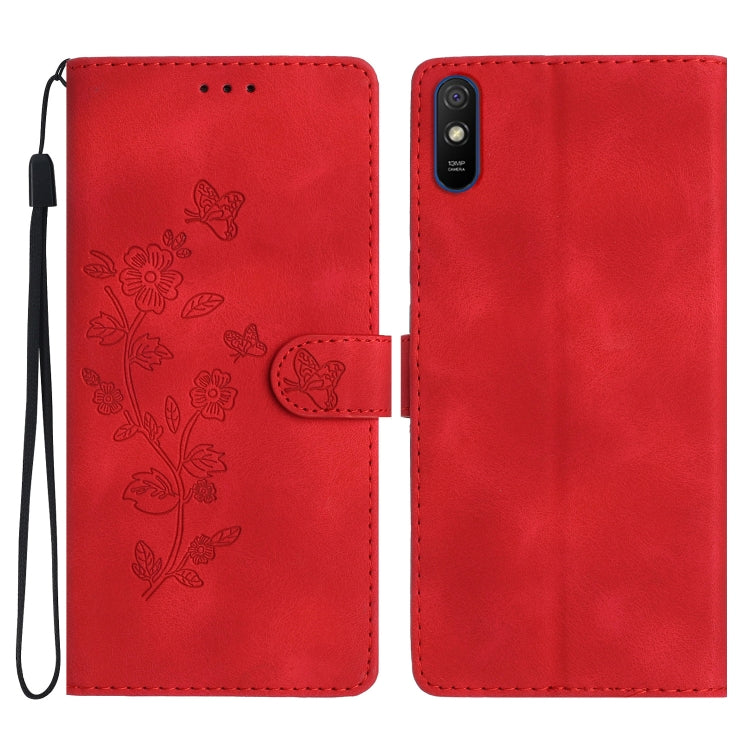 Flower Butterfly Embossing Pattern Leather Phone Case, For Xiaomi Redmi Note 9 5G / Note 9T, For Xiaomi Mi 10T Lite 5G, For Xiaomi Mi 10T 5G / 10T Pro 5G, For Xiaomi Redmi 9A