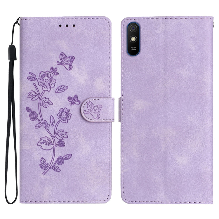 Flower Butterfly Embossing Pattern Leather Phone Case, For Xiaomi Redmi Note 9 5G / Note 9T, For Xiaomi Mi 10T Lite 5G, For Xiaomi Mi 10T 5G / 10T Pro 5G, For Xiaomi Redmi 9A