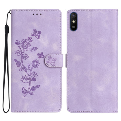 Flower Butterfly Embossing Pattern Leather Phone Case, For Xiaomi Redmi Note 9 5G / Note 9T, For Xiaomi Mi 10T Lite 5G, For Xiaomi Mi 10T 5G / 10T Pro 5G, For Xiaomi Redmi 9A