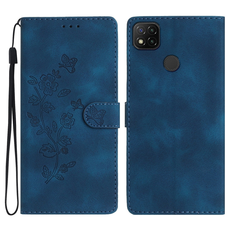 Flower Butterfly Embossing Pattern Leather Phone Case, For Xiaomi Redmi 9, For Xiaomi Redmi 9C, For Xiaomi Redmi Note 8T