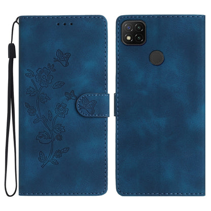 Flower Butterfly Embossing Pattern Leather Phone Case, For Xiaomi Redmi 9, For Xiaomi Redmi 9C, For Xiaomi Redmi Note 8T