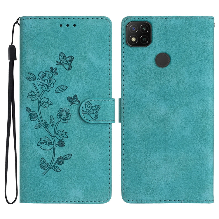 Flower Butterfly Embossing Pattern Leather Phone Case, For Xiaomi Redmi 9, For Xiaomi Redmi 9C, For Xiaomi Redmi Note 8T