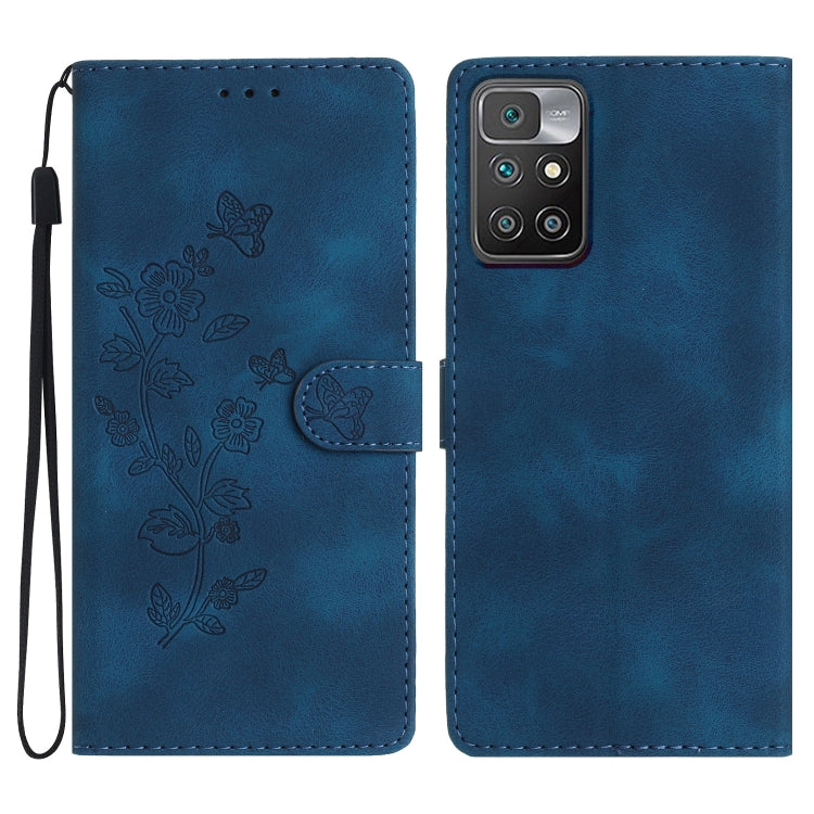 Flower Butterfly Embossing Pattern Leather Phone Case, For Xiaomi Redmi 10, For Xiaomi Mi 11 Lite, For Xiaomi Mi 11 Ultra, For Xiaomi Mi 11 Pro