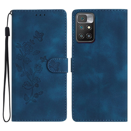 Flower Butterfly Embossing Pattern Leather Phone Case, For Xiaomi Redmi 10, For Xiaomi Mi 11 Lite, For Xiaomi Mi 11 Ultra, For Xiaomi Mi 11 Pro