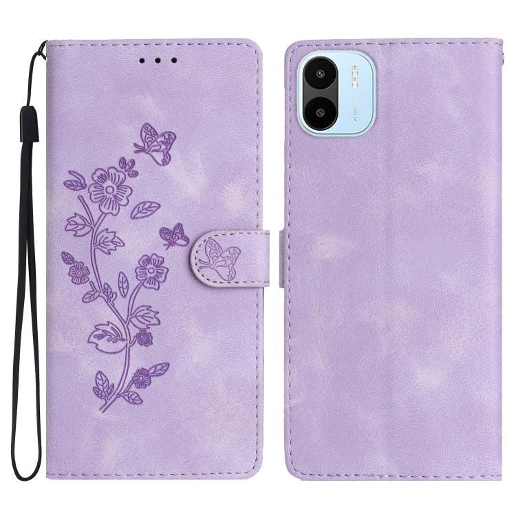Flower Butterfly Embossing Pattern Leather Phone Case, For Xiaomi 12 Pro, For Xiaomi Redmi A1, For Xiaomi Redmi Note 11 Pro 5G Global, For Xiaomi 12 Lite