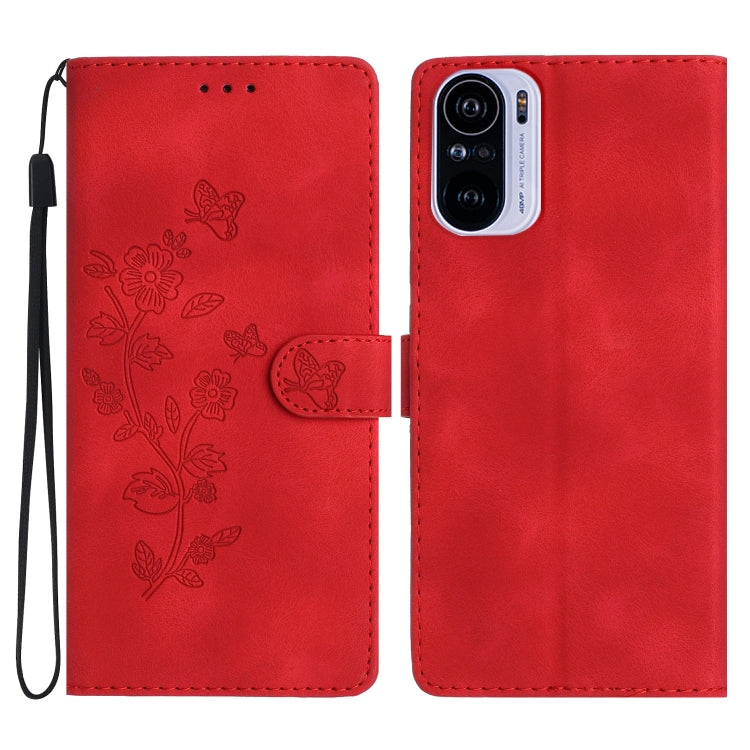 Flower Butterfly Embossing Pattern Leather Phone Case, For Xiaomi Redmi Note 10 5G, For Xiaomi Redmi Note 10 4G / Note 10S, For Xiaomi Redmi Note 10 Pro / 10 Pro Max, For Xiaomi Redmi K40 / K40 Pro