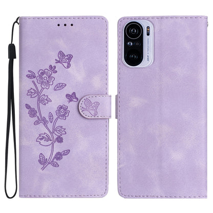 Flower Butterfly Embossing Pattern Leather Phone Case, For Xiaomi Redmi Note 10 5G, For Xiaomi Redmi Note 10 4G / Note 10S, For Xiaomi Redmi Note 10 Pro / 10 Pro Max, For Xiaomi Redmi K40 / K40 Pro