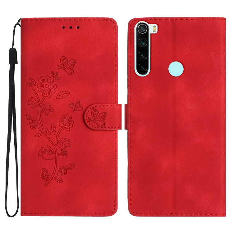 Flower Butterfly Embossing Pattern Leather Phone Case, For Xiaomi Redmi 9, For Xiaomi Redmi 9C, For Xiaomi Redmi Note 8T
