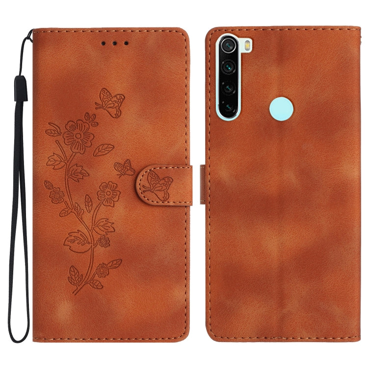 Flower Butterfly Embossing Pattern Leather Phone Case, For Xiaomi Redmi 9, For Xiaomi Redmi 9C, For Xiaomi Redmi Note 8T